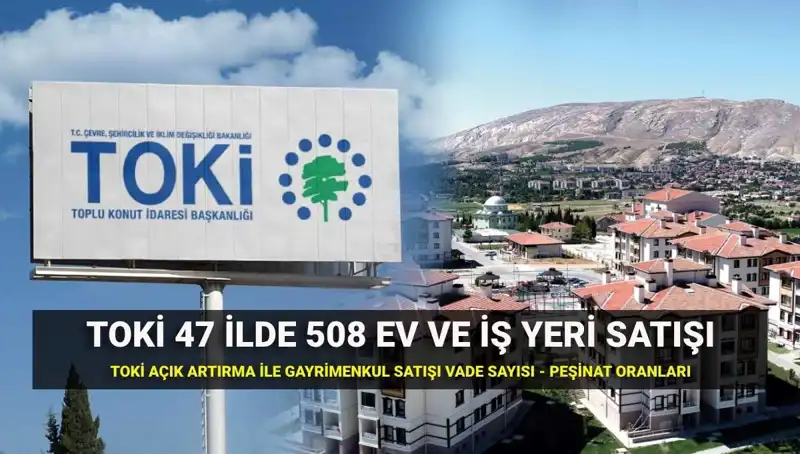 TOKİ Hızla Satışa Sunuyor: 508 Ev ve İş Yeri Açık Artırma ile Satılıyor!