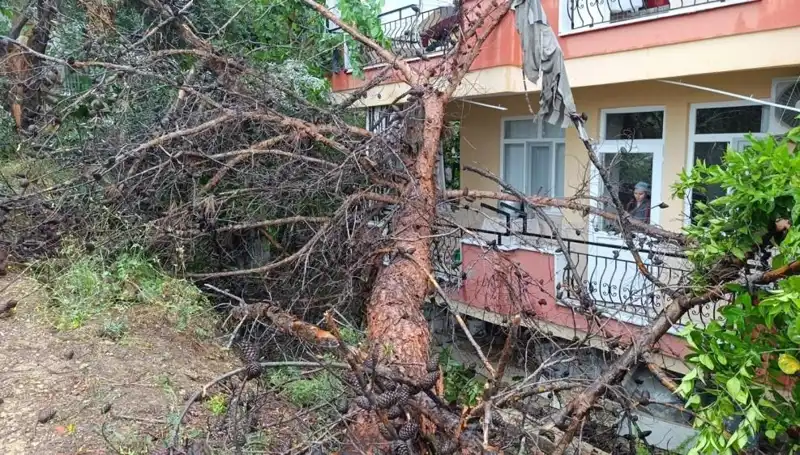 Yağmur, Eski Bina İçin Son Damla Oldu: Çökmeyi Böyle Görmelisiniz!